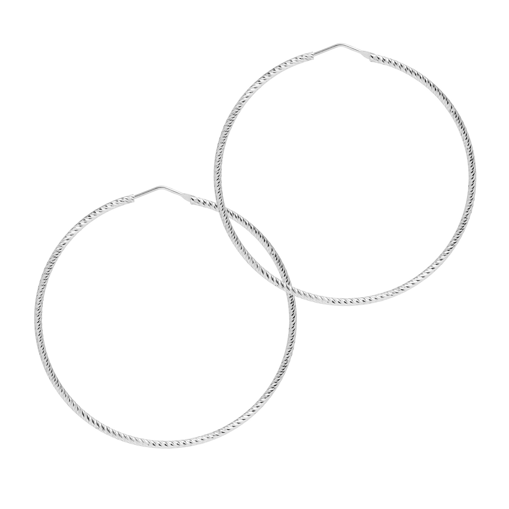 Roma Hoops - Extra Large & Extra Extra Large - Silver - THE HOOP STATION