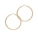 Sparkly Hoop Earrings - Medium Gold - The Hoop Station