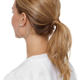 Large Hoop Earrings with Pearls