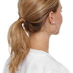 Large Hoop Earrings with Pearls