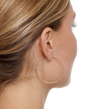 sparkly rose gold Sardegna hoops