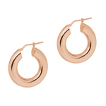 Rose gold chunky hoop earrings