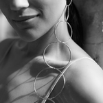 sparkly twinkly silver hoop earrings