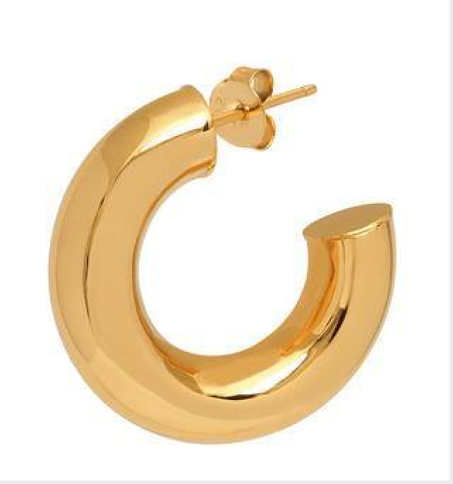 Small Chunky Gold Hoop Earrings | Fruugo AE