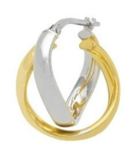 Interlocking twist hoop earrings