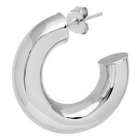 Chunky Silver Hoops - Small - THE HOOP STATION