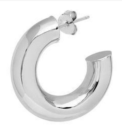 Chunky Silver Hoops - Small - THE HOOP STATION