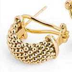 gold weave luxury earrings