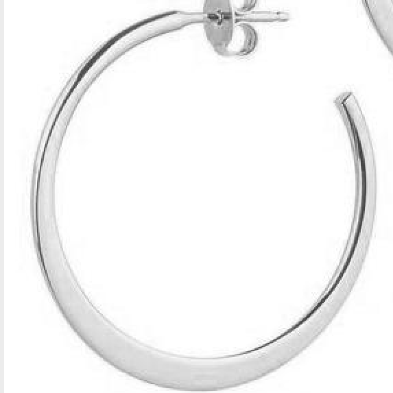 sliced shiny graduated hoop earrings