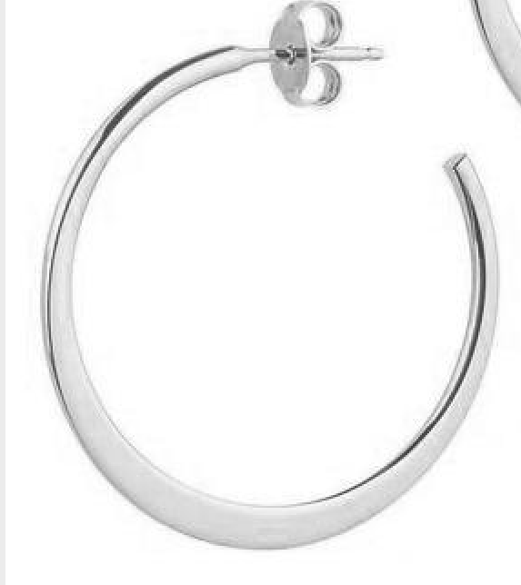 sliced shiny graduated hoop earrings