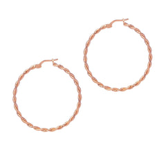 Siena Hoop Earrings Rose Gold