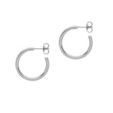 skinny silver hoops
