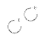 Classic Silver Hoops 