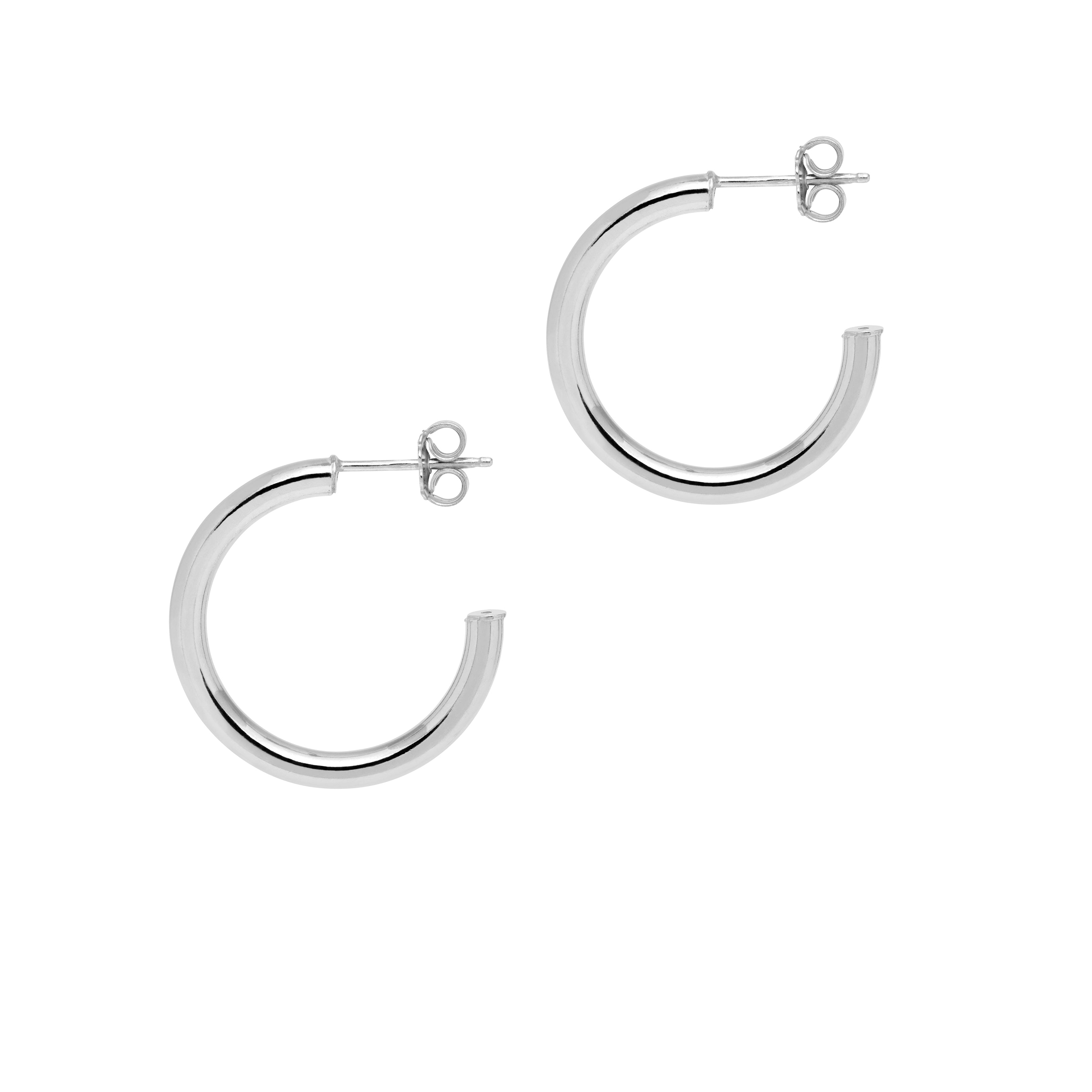 Classic Silver Hoops 