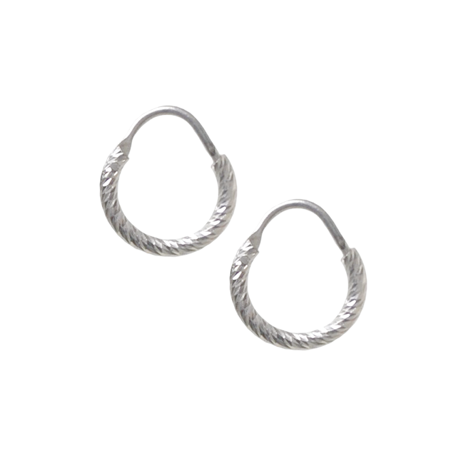Silver XXS Huggie earrings