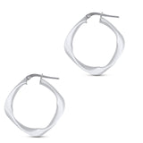 Shiny Square Small Hoops - The Hoop Station 