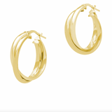 Small Gold Twist Hoop Earrings