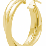 Small Gold Twist Hoop Earrings