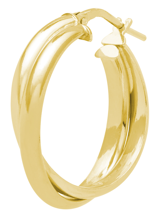 Small Gold Twist Hoop Earrings