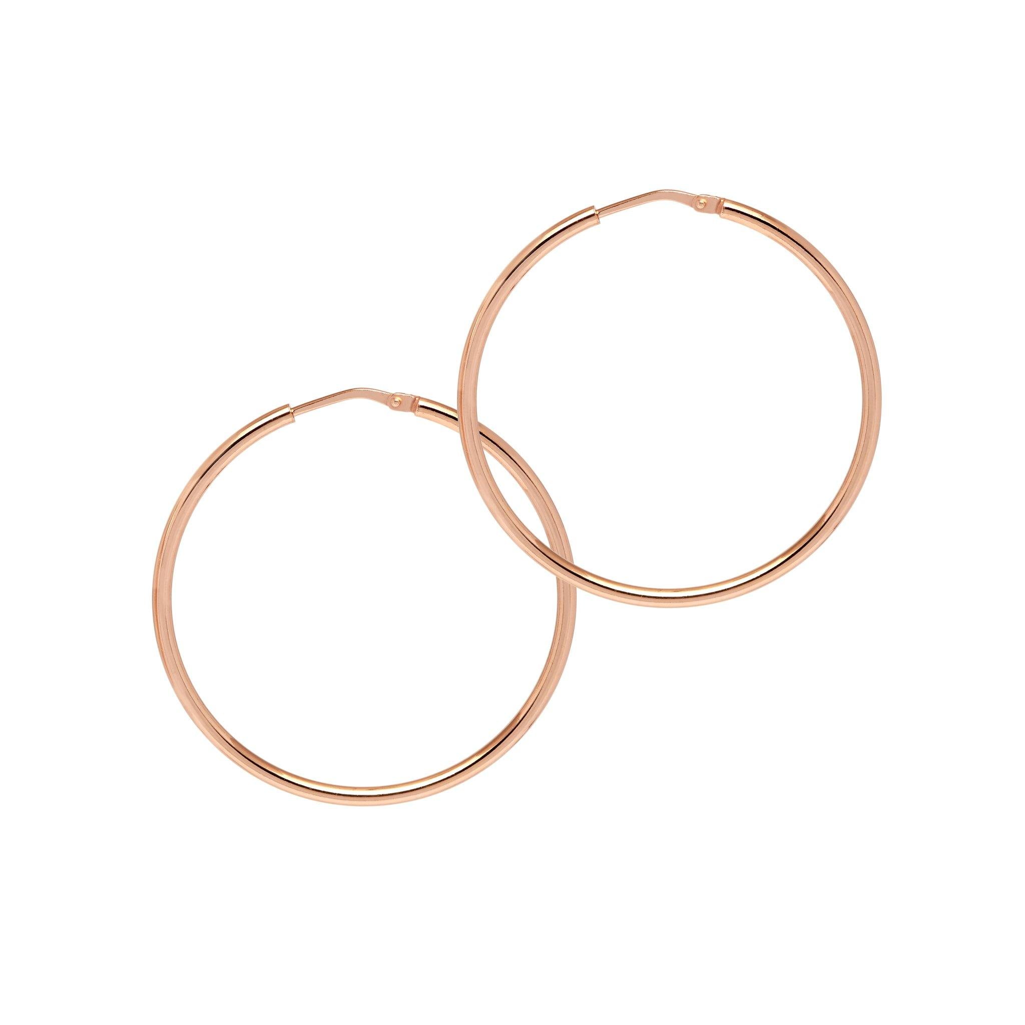 Small - Rose Gold - Shiny Everyday Hoops