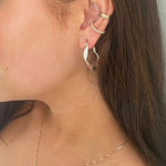 Shiny Square Gold Hoops - The Hoop Station 