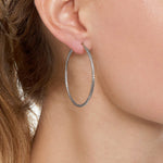 sparkly hoop earrings