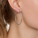 sparkly hoop earrings