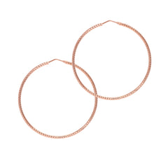 Hoop Earrings Large - Rose Gold -