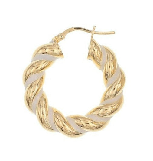 Enamel Swirls - Cream & Gold – The Hoop Station