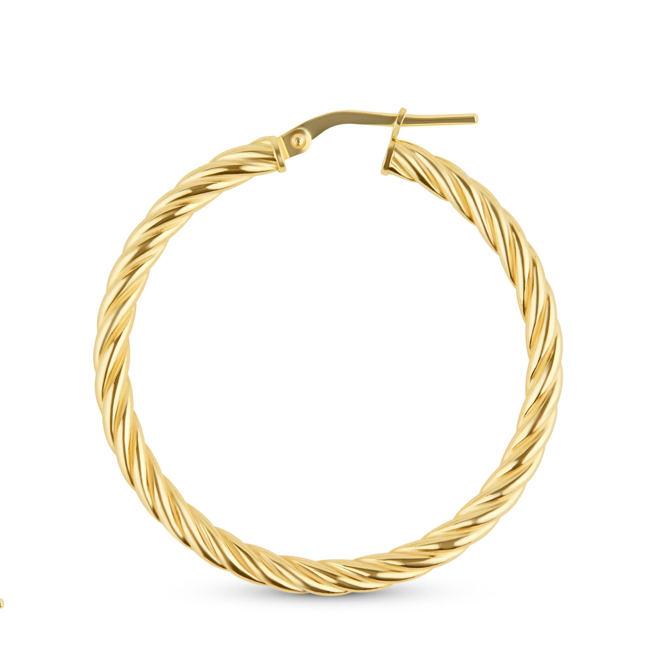 Gold candy twist hoops