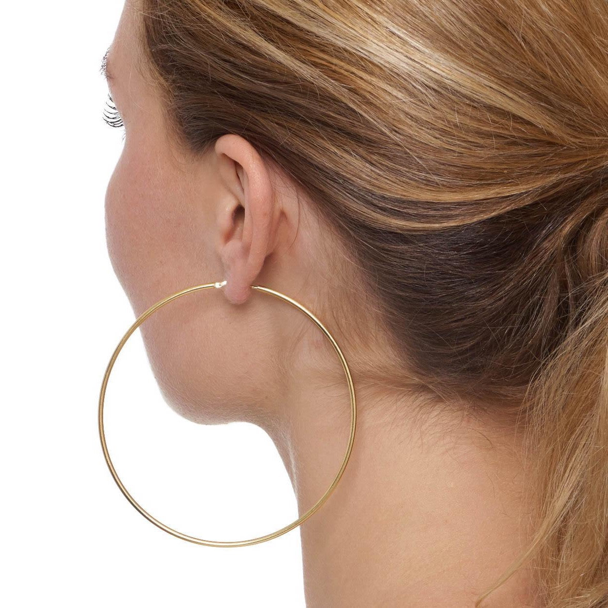 Small Teardrop Hoop Earrings in Gold  Lisa Angel