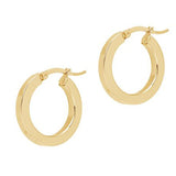 Squared-Edged - Small - Silver - THE HOOP STATION