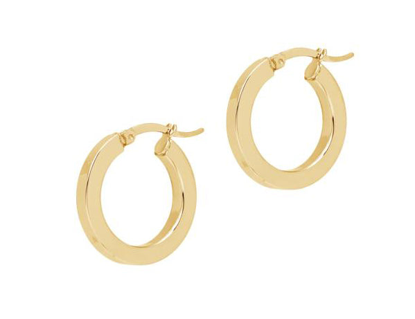 Squared-Edged - Small - Silver - THE HOOP STATION