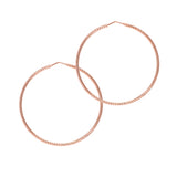 Sparkly diamond-cut gold hoop earrings