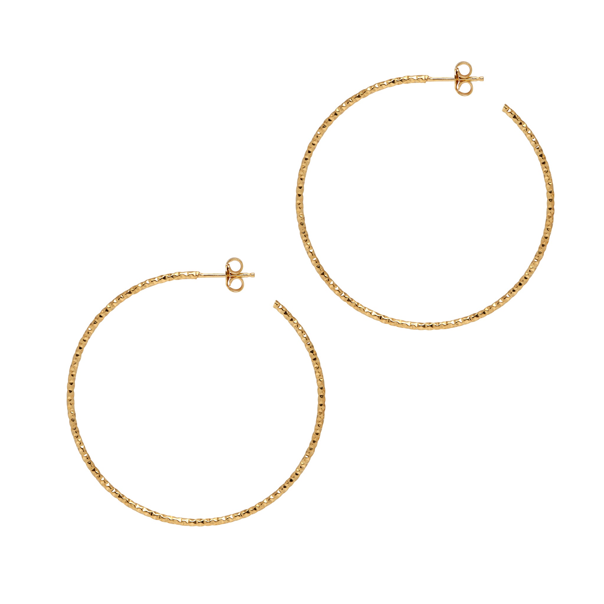 gold sparkly hoop earrings