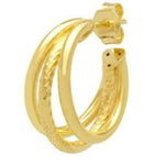 Gold Multi Trio Hoop Earrings