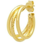 Gold Multi Trio Hoop Earrings