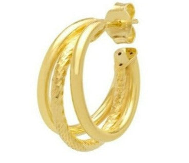 Gold Multi Trio Hoop Earrings