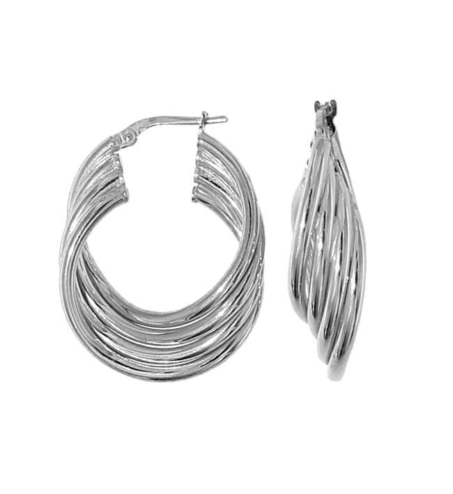 luxury twist hoop earrings