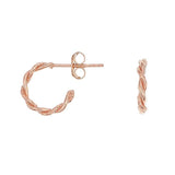 Twirl hoops rose gold