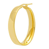 Wide Oval Hoop Earrings - Gold