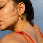 Matte Donut Silver Hoop Earrings