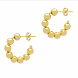 Bead ball hoop earrings