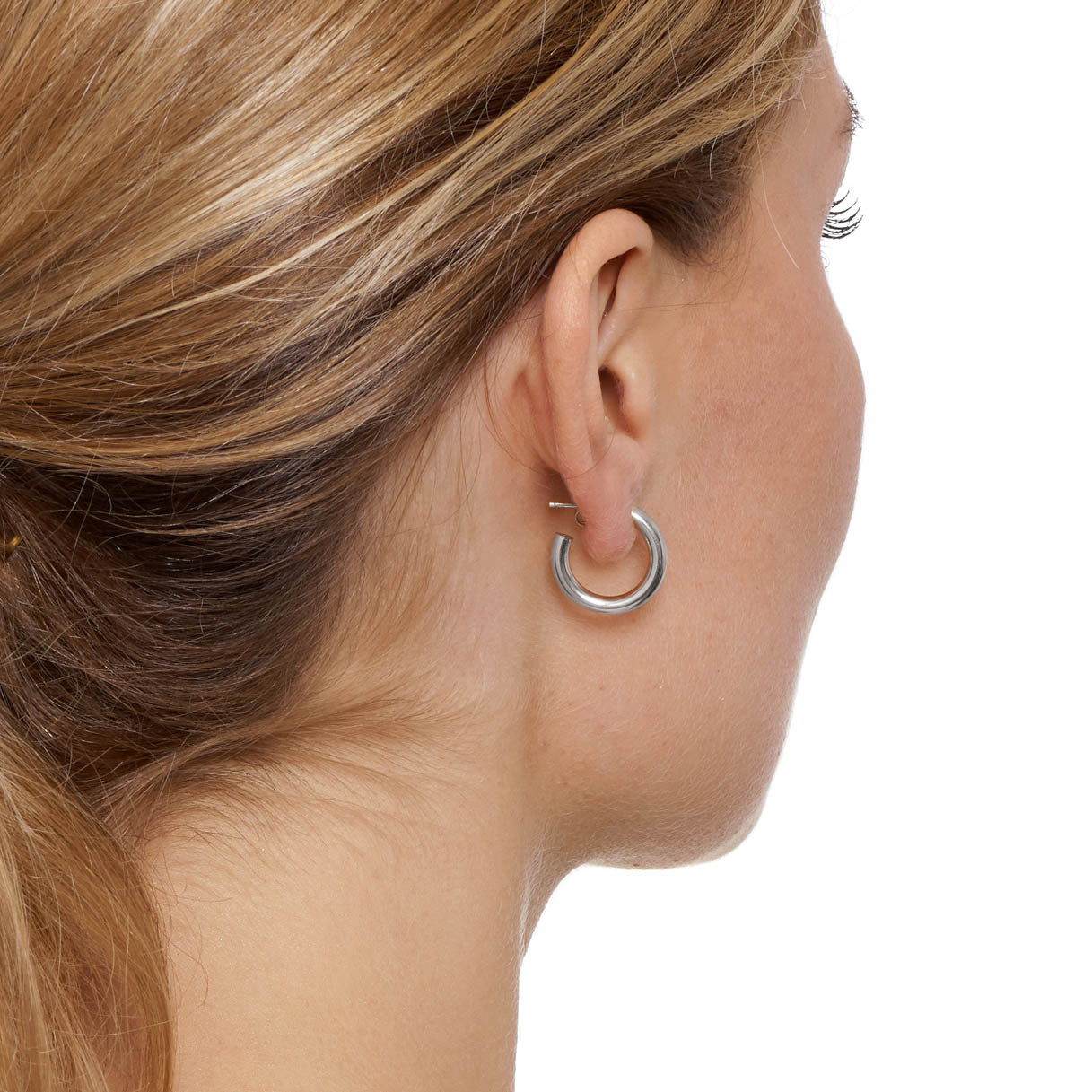 classic silver hoops