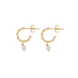 Twist huggie hoops with freshwater pearls - The Hoop Station 