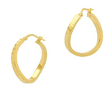 sparkly wave hoops