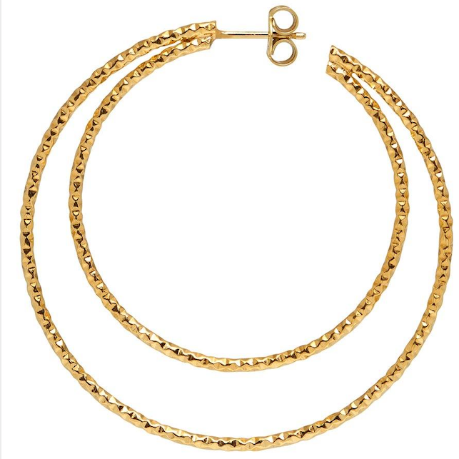 sparkly gold hoops