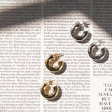 Chunky Silver Hoops - Small - THE HOOP STATION