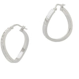 sparkly wave hoops